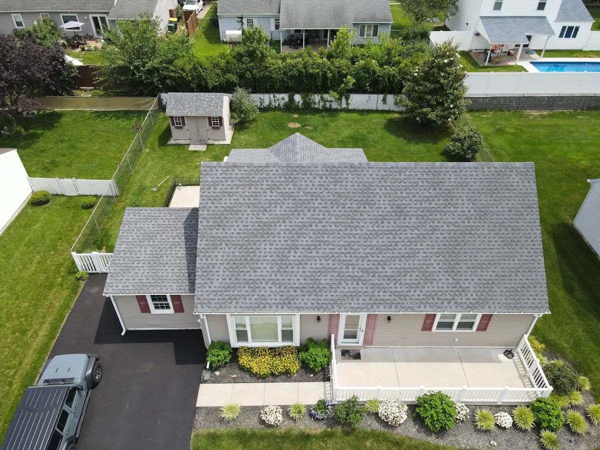 Residential roofing — single-family home with shingle roof